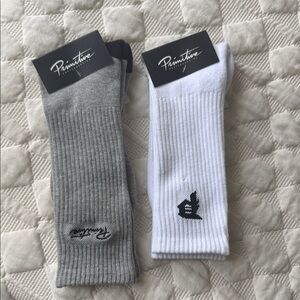 Primitive Men's Classic Gray and White Casual Socks